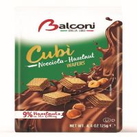 BAL. WAFER CUBI NOCCIOLA 125GR. 18P.